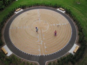 Labyrinth at the University of Edinburgh; photograph by Di Williams